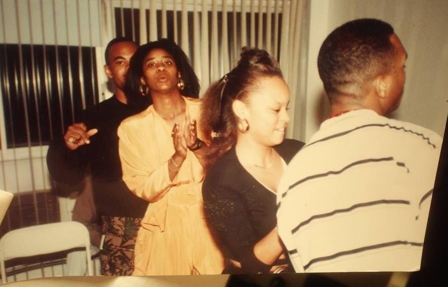 Sonya dancing with friends at a party